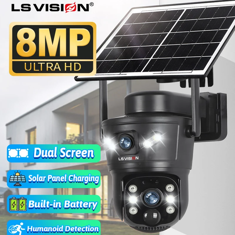 Garden Camera - LS VISION 8MP 4G zonnecamera dubbele