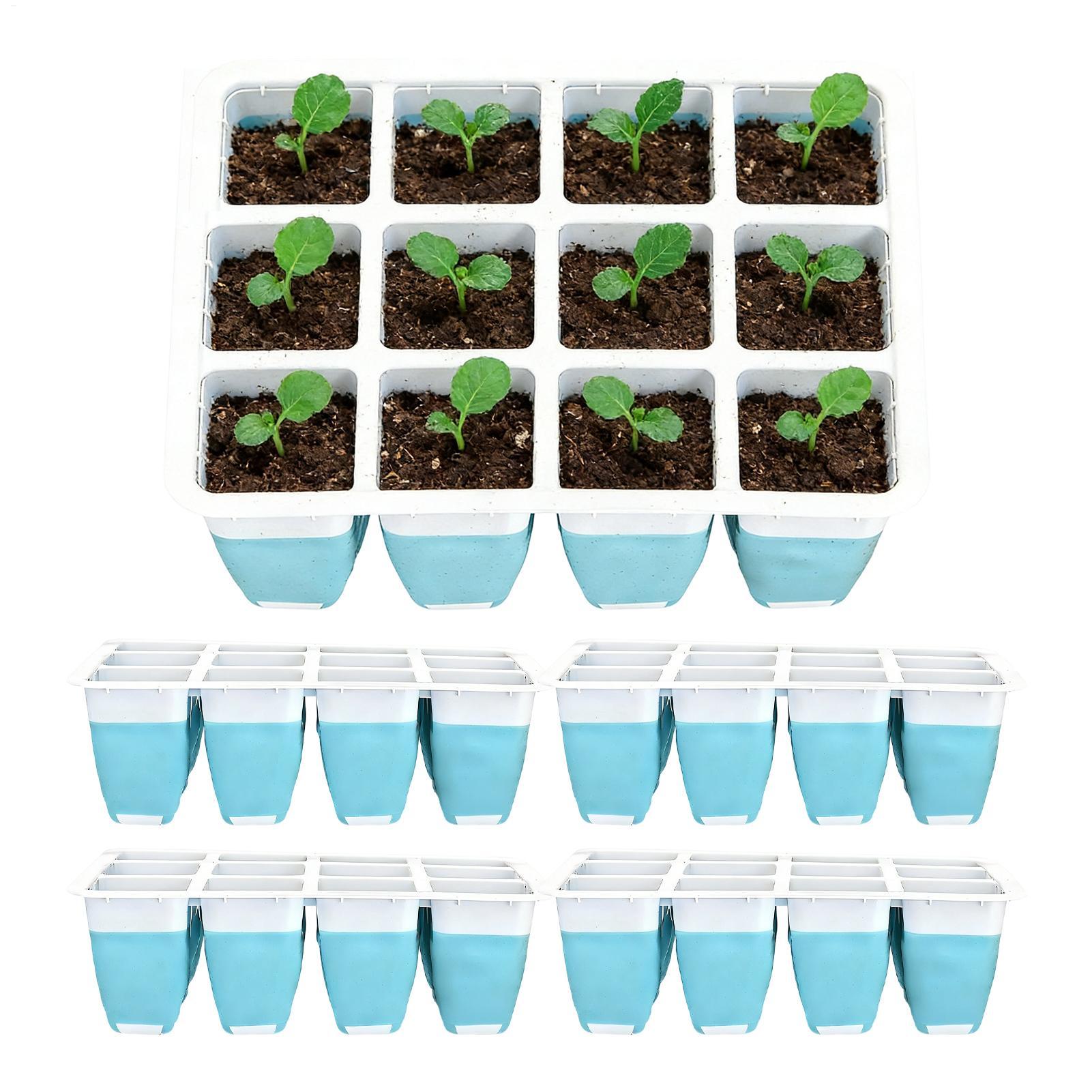 Indoor Garden Kit - 5-pack siliconen zaaitrays met 60 cellen,