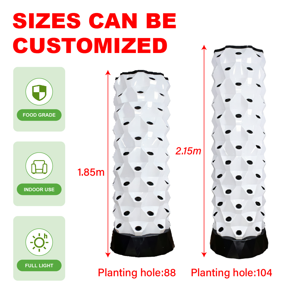 Hydroponic Tower - Moderne 30L kunststof watertank, verticale hydrocultuur-toren